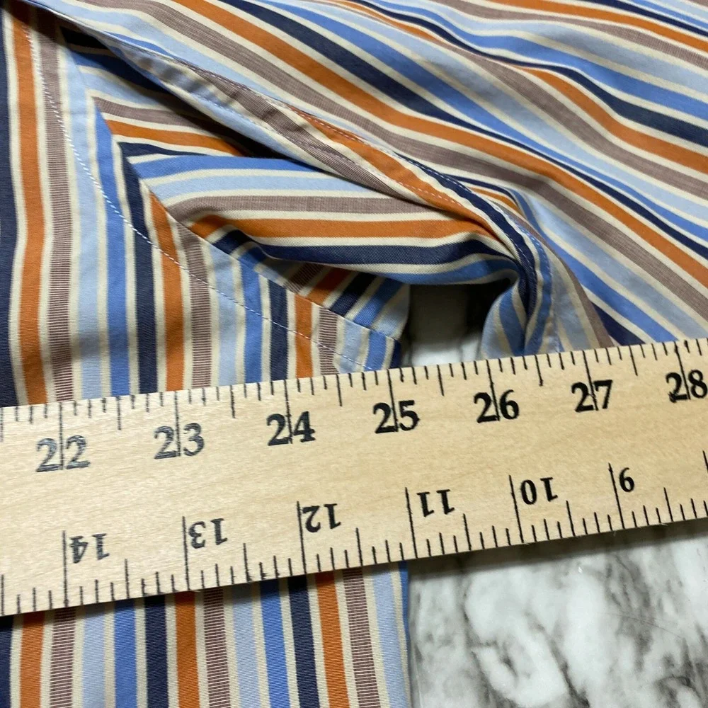 Banana Republic Mens Dress Shirt  Sz L  16-16 1/2 Long Sleeve Multicolor Striped